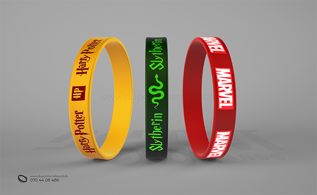 custom debossed silicone wristband designs for school events